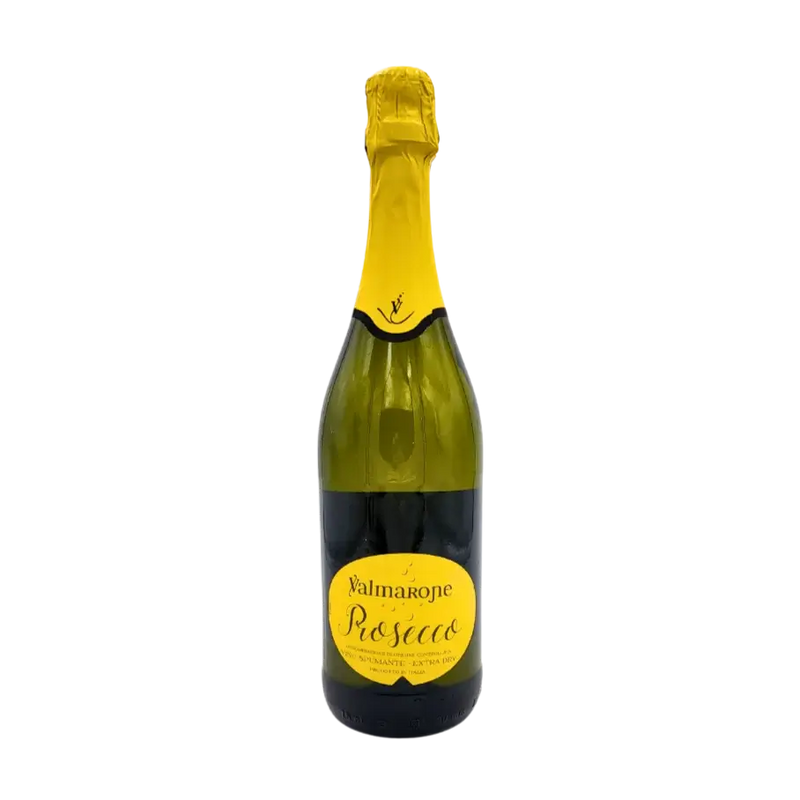 Bouteille de Prosecco Valmarone DOC Spumante Extra Dry 75cl, vin mousseux italien pour apéritifs.