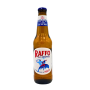 Bière Raffo 33cl, une bouteille de bière blonde italienne authentique des Pouilles, brassée depuis 1919.