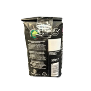 Emballage arrière du riz noir Gallo Rustico Nero 500g, avec des instructions de cuisson et des certifications de durabilité.