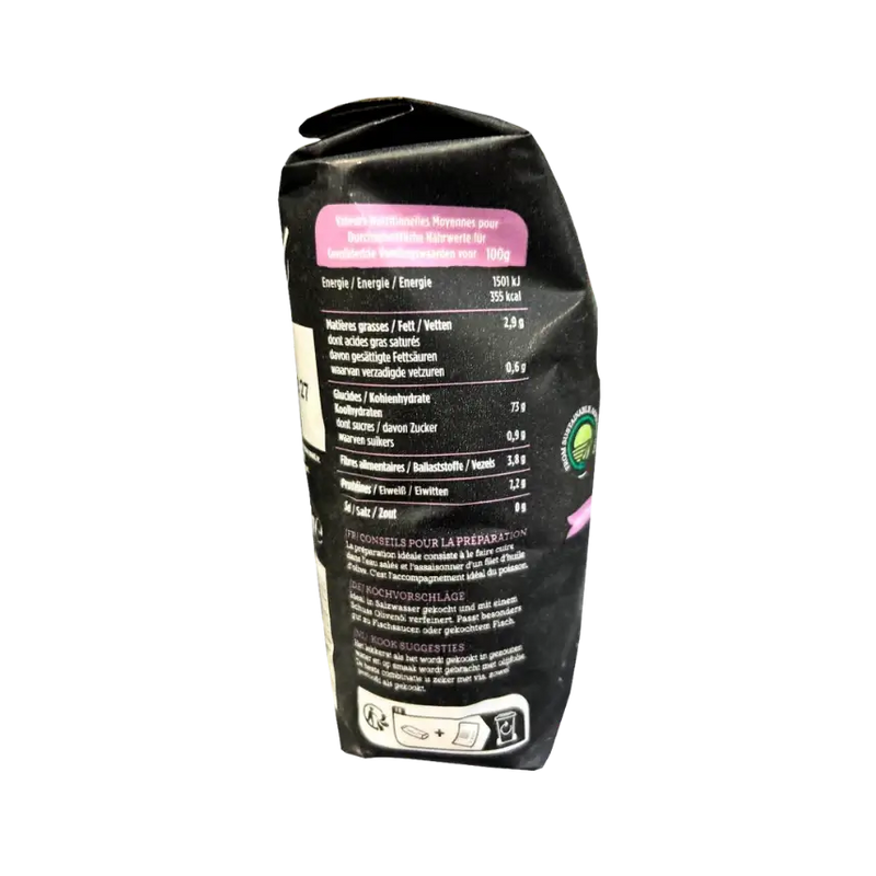 Valeurs nutritionnelles du riz noir Gallo Rustico Nero 500g, produit italien de qualité supérieure.