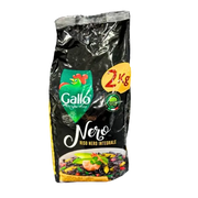 Riz noir intégral Gallo 2 kg - Riz complet idéal pour des plats sains et équilibrés, emballé en Italie.