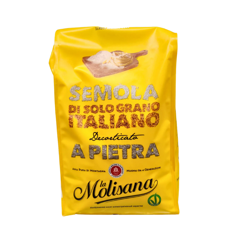 Semoule de Blé Dur La Molisana 1kg - Vue avant du sac