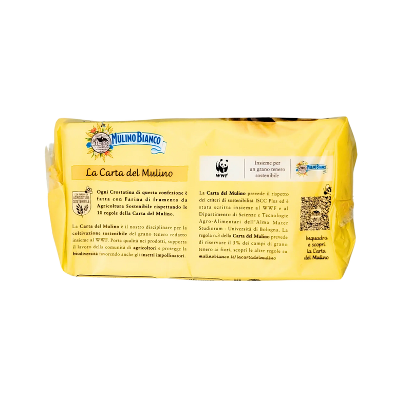 Détails du produit Tartelettes Crostatine cacao et noisette, Mulino Bianco, fabrication italienne, paquet 400g.