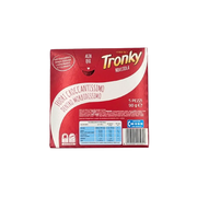 Boîte de Tronky Ferrero 90 g, gaufrettes croustillantes à la noisette dans un emballage rouge élégant.