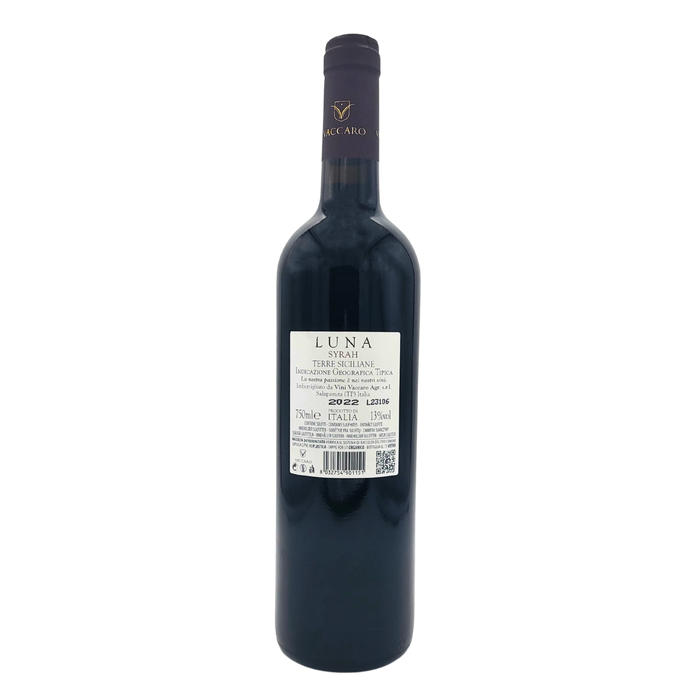 Vin Rouge Luna Syrah Terre Siciliane IGT Vaccaro 75cl