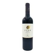 Bouteille de vin rouge Luna Syrah Terre Siciliane IGT Vaccaro 75cl, étiquette élégante avec un logo distinctif.