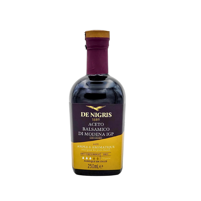 Vinaigre Balsamique de Modène IGP sans Caramel Ample & Aromatique De Nigris 250ml