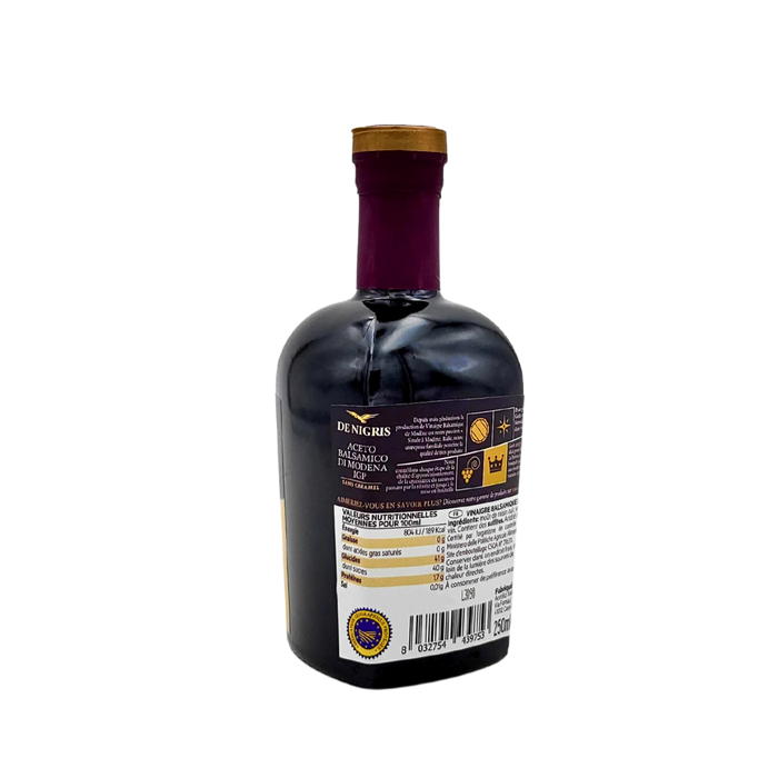 Vinaigre Balsamique de Modène IGP sans Caramel Ample & Aromatique De Nigris 250ml