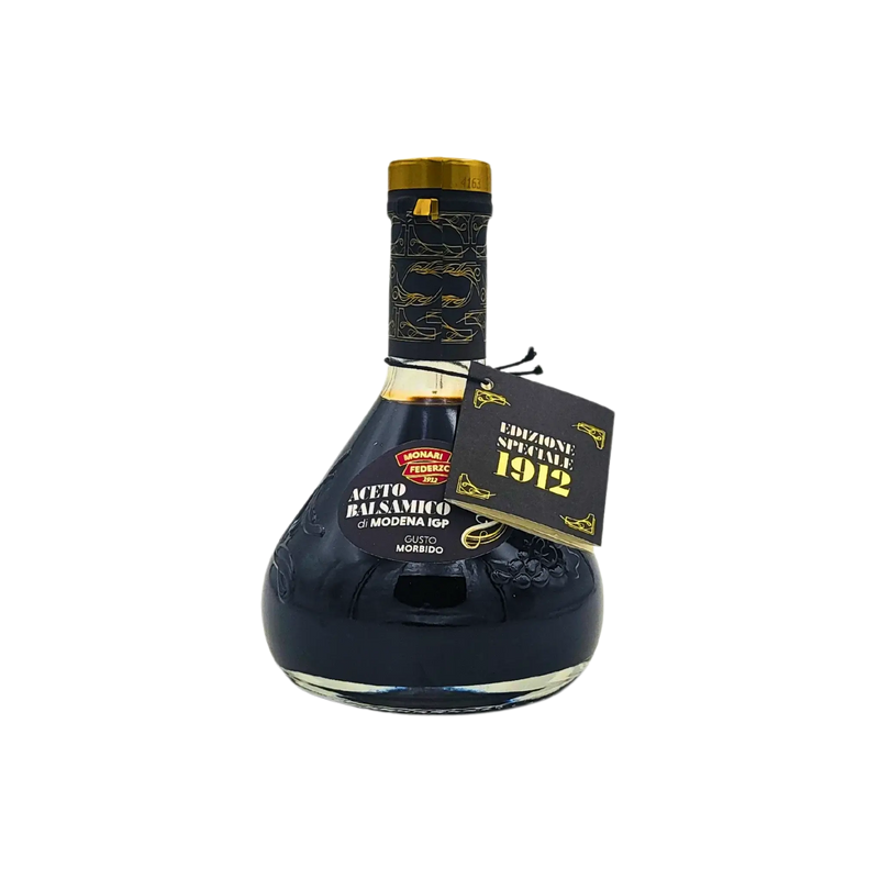 Bouteille de vinaigre balsamique de Modène IGP édition spéciale 1912 - Vue de face.