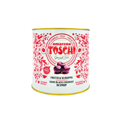 Boîte de cerises Amarena Toschi 2,7 kg, vue avant, format familial pour desserts et glaces italiennes.