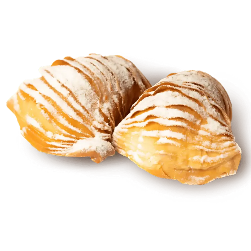 Sfogliatelle mignon artisanales fourrées à la crème de citron – spécialité italienne napolitaine