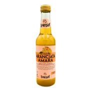 Bouteille d'Aranciata Amara Lurisia 275 ml, vue avant, boisson gazeuse italienne à l'extrait d'orange amère de Puglia.