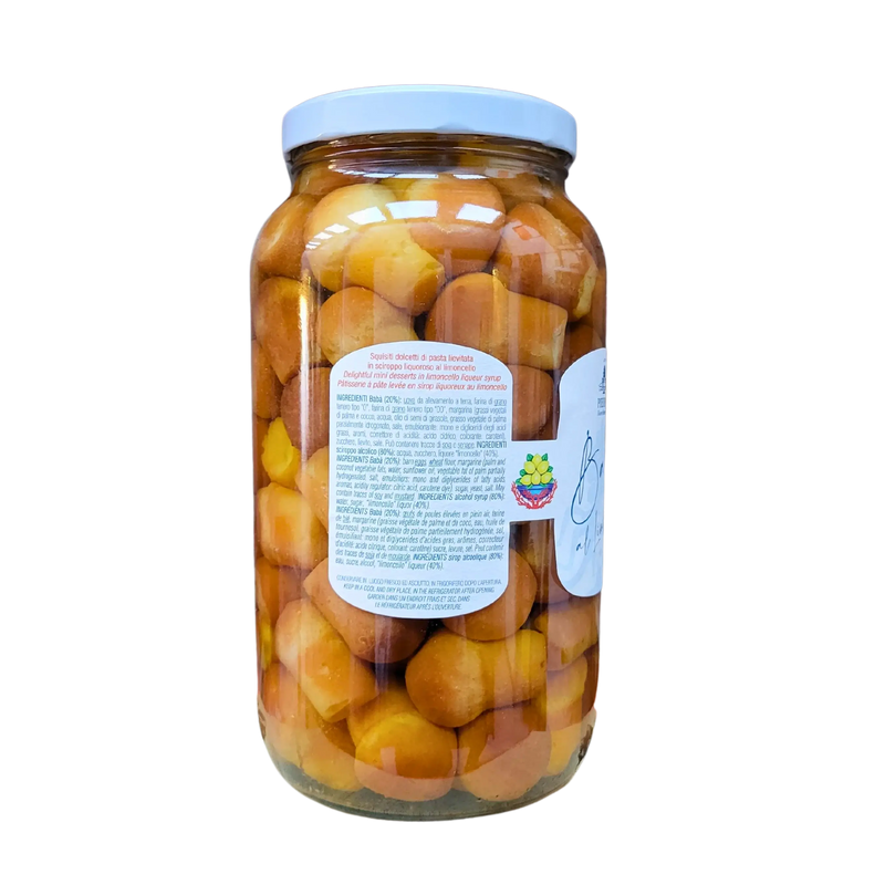 Baba au Limoncello de Sorrente Piemme 3150 g, pâtisserie italienne traditionnelle imbibée de sirop au limoncello.