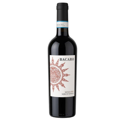 Packshot Bacaro Nero d'Avola Sicilia DOC 75cl fond blanc