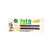 Emballage des Gressins Sucré de Maïs Zulù - Valledoro, biscuit sans gluten recouvert de chocolat, 120g