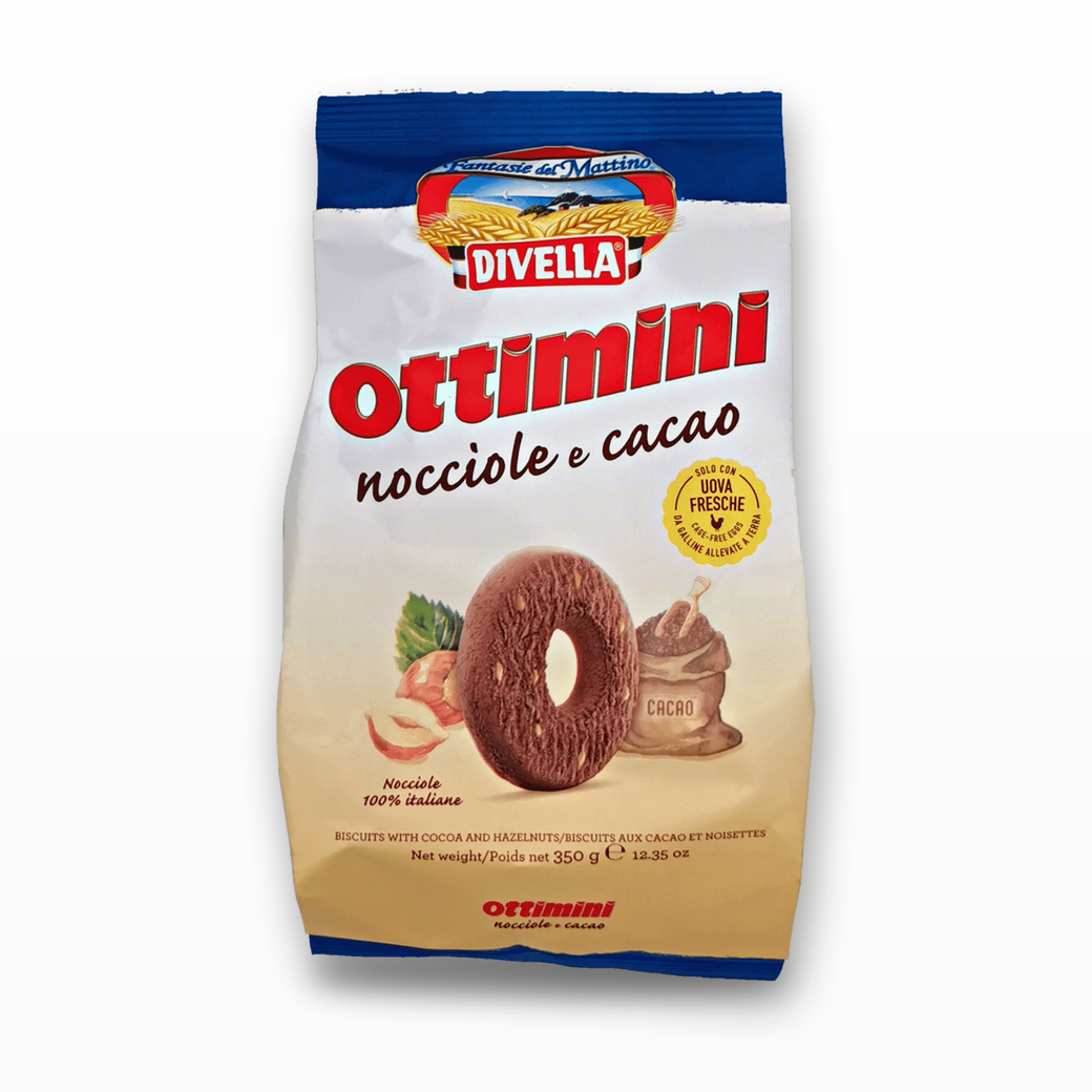 Divella Chocolade Hazelnootkoekjes - Hazelnoot en Cacao