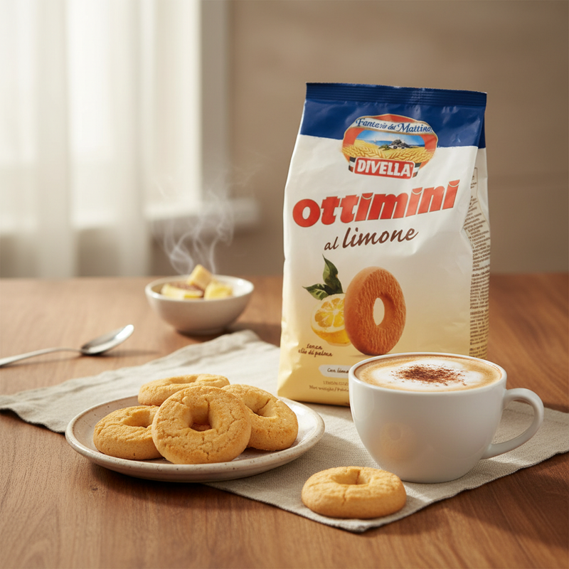 Biscuits Citron Divella – Sablés Italiens (400 g) — en situation