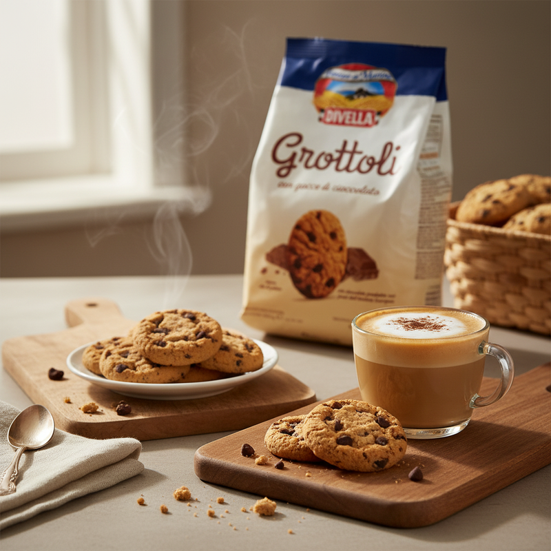 Biscuits Pépites de Chocolat Divella – Grottoli (400 g) - en situation d'usage