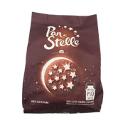 Emballage des biscuits Pan di Stelle de Barilla, 700 g, présentant des biscuits au chocolat et au lait en forme d’étoiles, une gourmandise italienne pour le petit-déjeuner.