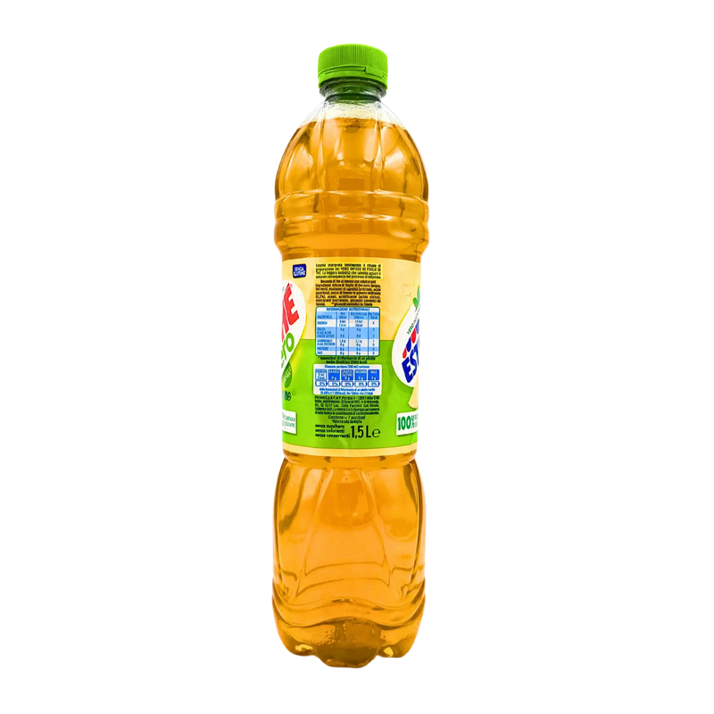 Bouteille de 1,5L Estathé Zero Citron Sans Sucre avec étiquette verte.