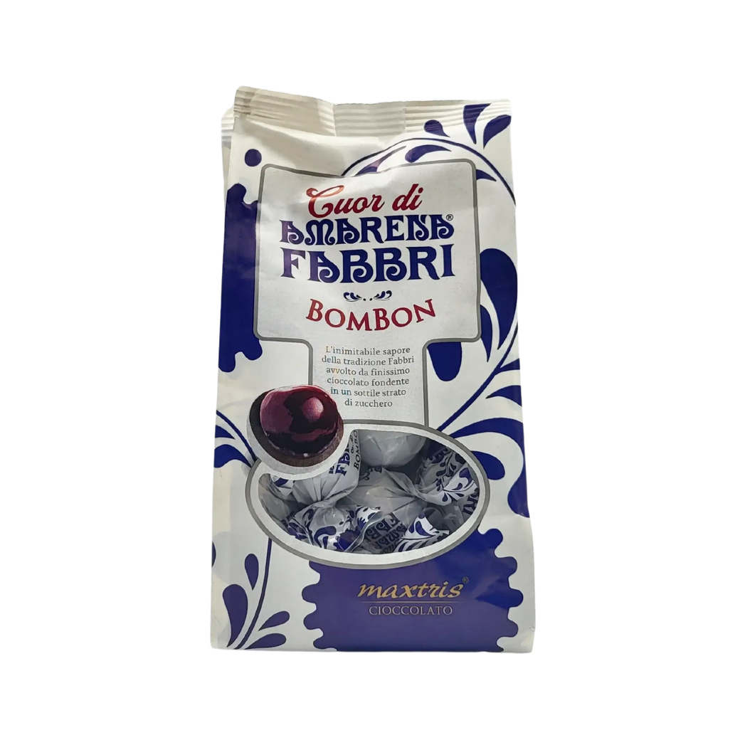 Gevulde Amarena Griotte Snoepjes Fabbri Maxtris - Chocolade met Amarena Hart