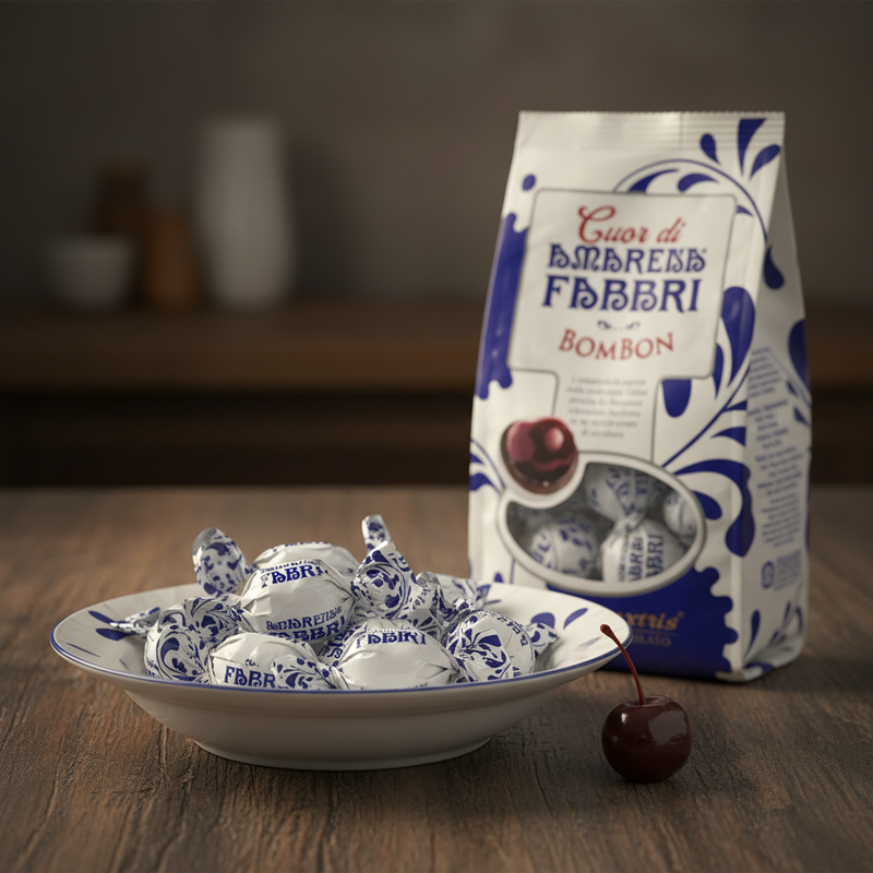 Bonbons Fourrés Griotte Amarena Fabbri Maxtris - Chocolats au (150G) - en situation d'usage