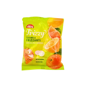 Sachet de bonbons Frizzy goût agrumes Liking 160g – sans gluten et sans colorants, visuel citron-orange pétillant