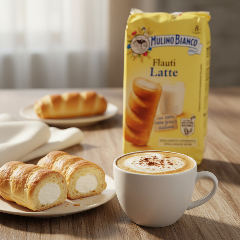 Brioche au Lait Mulino Bianco - Flauti Latte (280 g) - en situation d'usage
