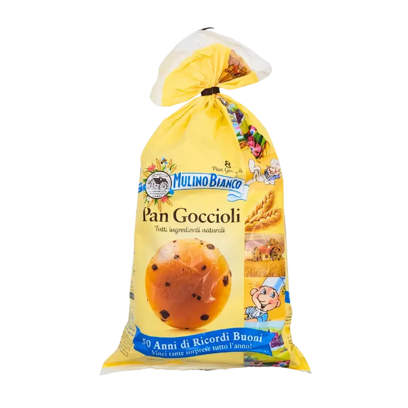 Brioches moelleuses aux pépites de chocolat – Pan Goccioli – Mulino Bianco – 336 g (face avant)