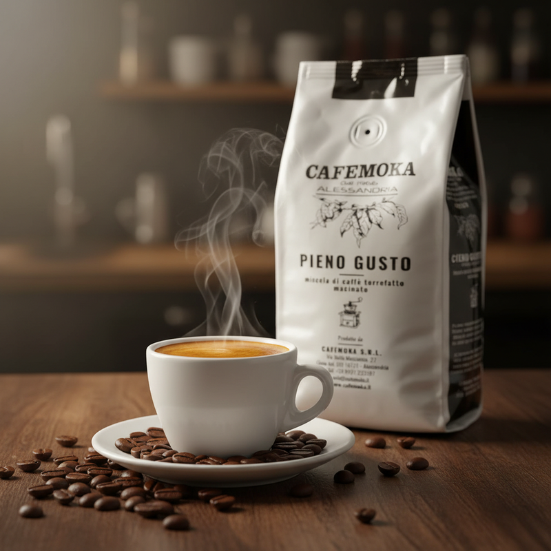 Café Pieno Gusto CafeMoka - Saveur Unique (250 g) — en situation