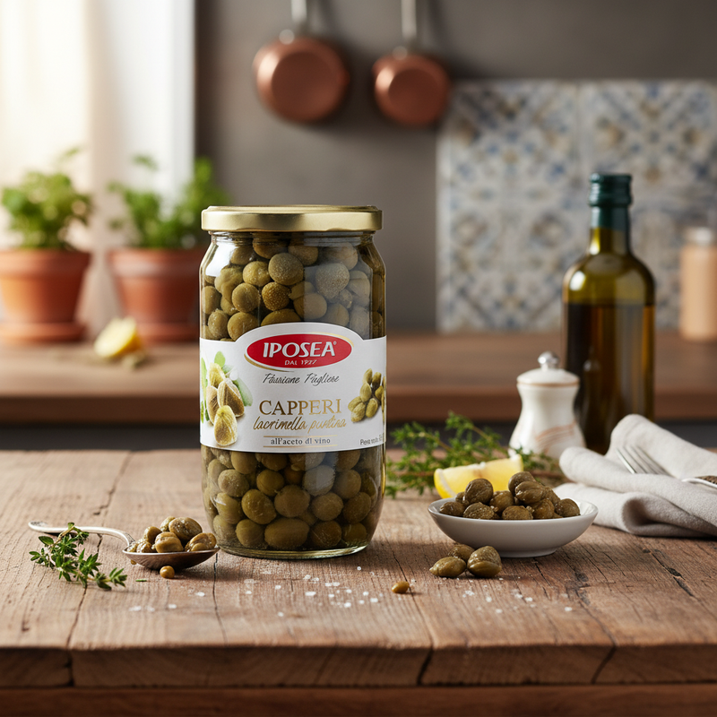 Câpres Italiennes Iposea – Lacrimella (690 g) - en situation d'usage