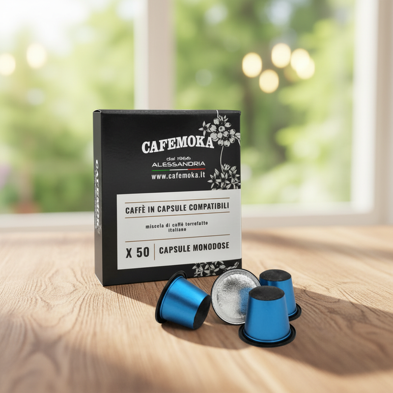 Capsules décaféinées compatibles Nespresso CaféMoka – (50 pcs)