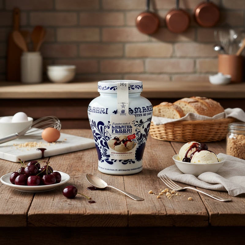 Cerises Amarena Fabbri – Pot (600 g) - en situation d'usage