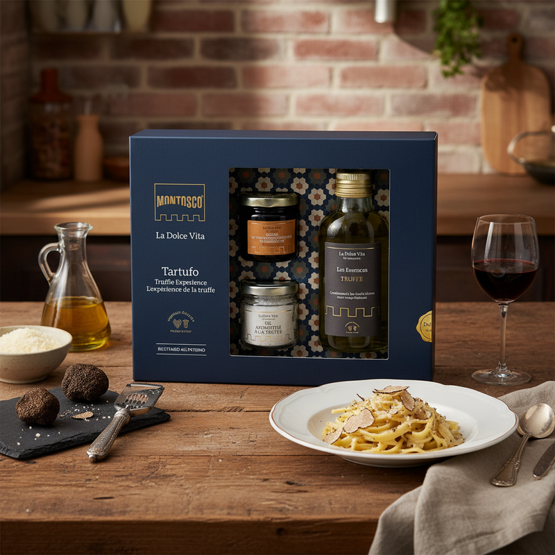 Coffret Truffe La Dolce Vita by Montosco – Tartuffo (250ML) - en situation d'usage