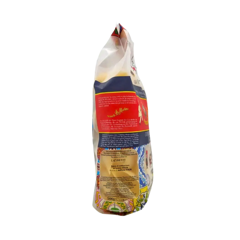 Paquet de conchiglioni rigati Di Martino 500g, pâtes artisanales IGP italiennes.