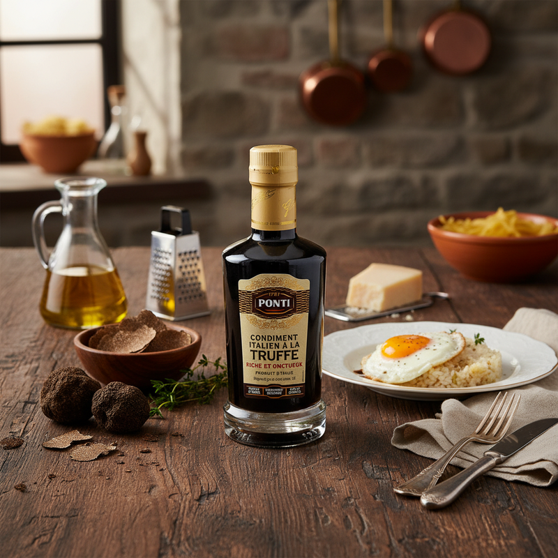 Condiment Truffe Ponti - Riche & Onctueux (250  ml) - en situation d'usage