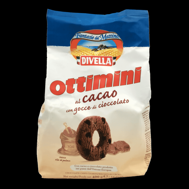 Biscuits Chocolat Divella - Sablés cacao & pépites (400 g) - face avant