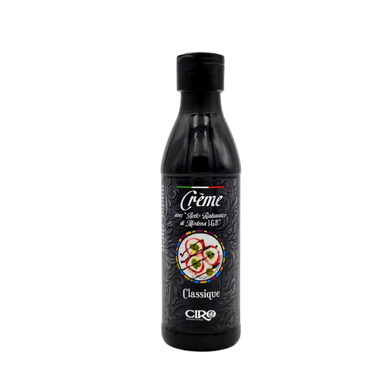 Crème Balsamique Classique Ciro 250ml, idéal pour sublimer les plats avec son goût unique et onctuosité. Produit de qualité I.G.P.