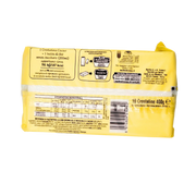 Tableau des valeurs nutritionnelles des Crostatine cacao et noisette, Mulino Bianco, 400g, sans huile de palme.