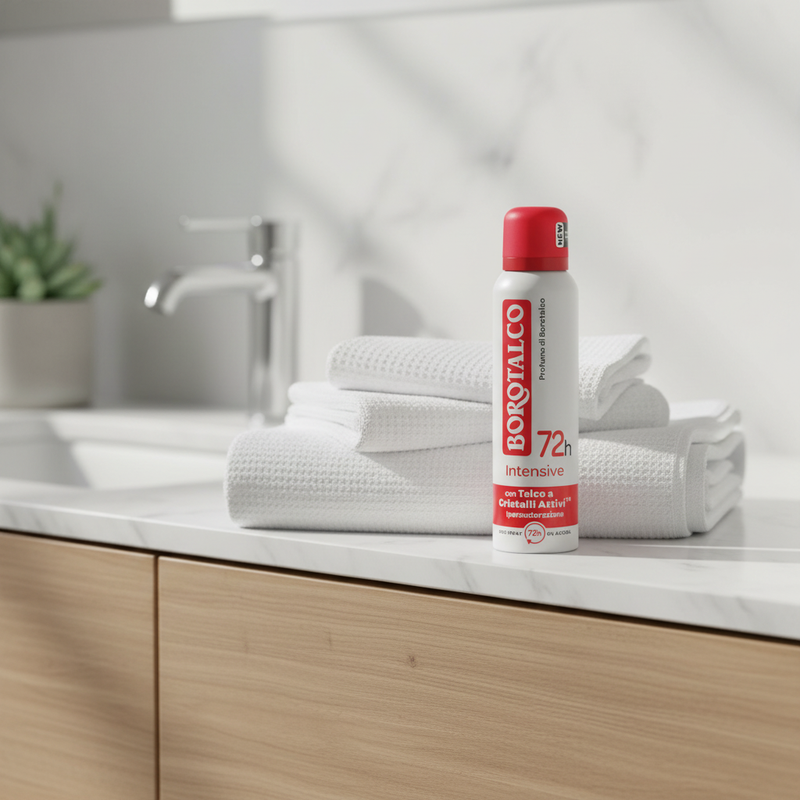 Déodorant Borotalco Intensif 72h – Protection Longue (150 ml) - en situation