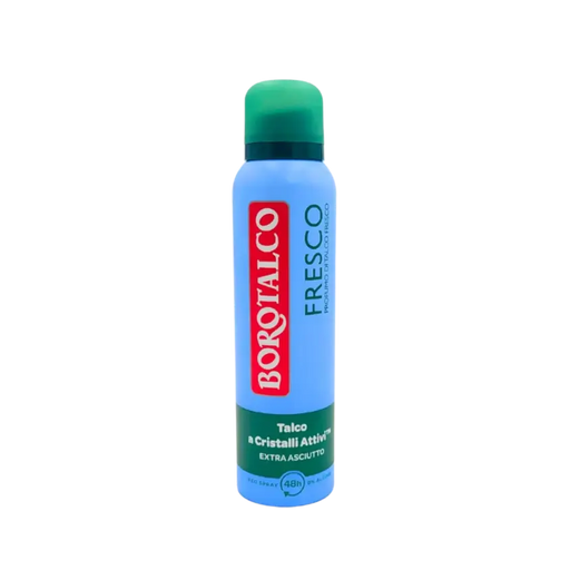 Déodorant Borotalco spray Talc Cristalli Attivi 48h, fraîcheur longue durée, sans alcool, 150ml