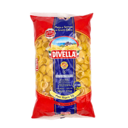 Paquet de pâtes italiennes Divella Pipe Rigate N°56 de 500g, fabriqué à partir de semoule de blé dur.