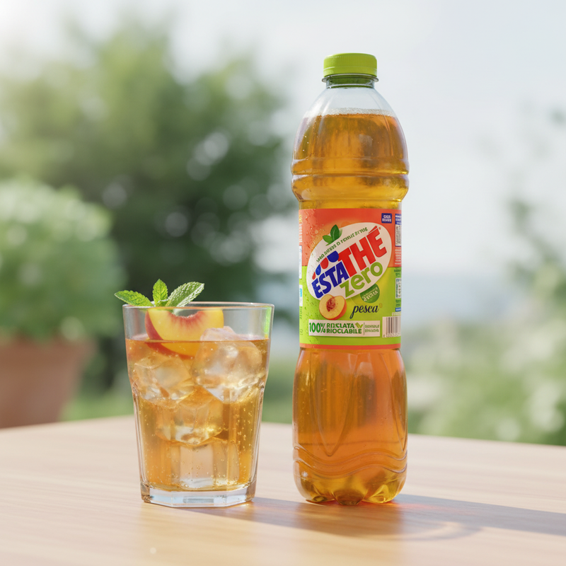 Thé Glacé Pêche Sans Sucre Estathé Ferrero – 1,5 L - en situation d'usage