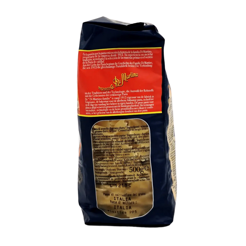 Composition des pâtes Farfalle IGP Gragnano - Pastificio G. Di Martino - 500g - Ingrédients sélectionnés pour une qualité premium.