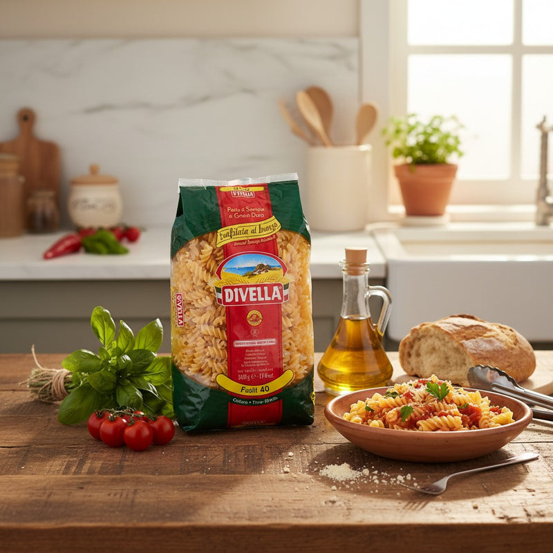 Fusilli N°40 Divella – Pâtes en spirale (500 g) — cuisine italienne authentique