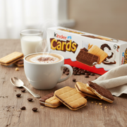 Gaufrettes Kinder Cards Kinder - Fourrage Lait & Cacao (128 g) - en situation d'usage