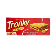 Gaufrette Ferrero Tronky, biscuit italien au cacao-noisette, 220g. Gaufrette chocolat croustillante avec crème fondante.