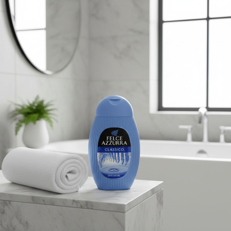 Gel Douche Felce Azzurra - Classique (250 ml) - en situation