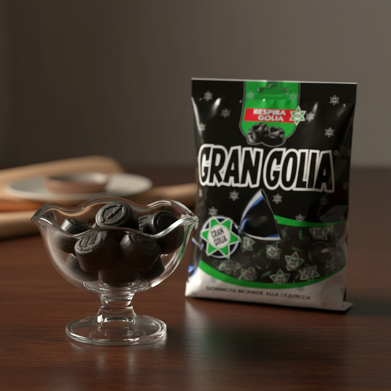 Bonbons Réglisse Gran Golia - Moelleux Sans Gluten (160g) - en situation d'usage