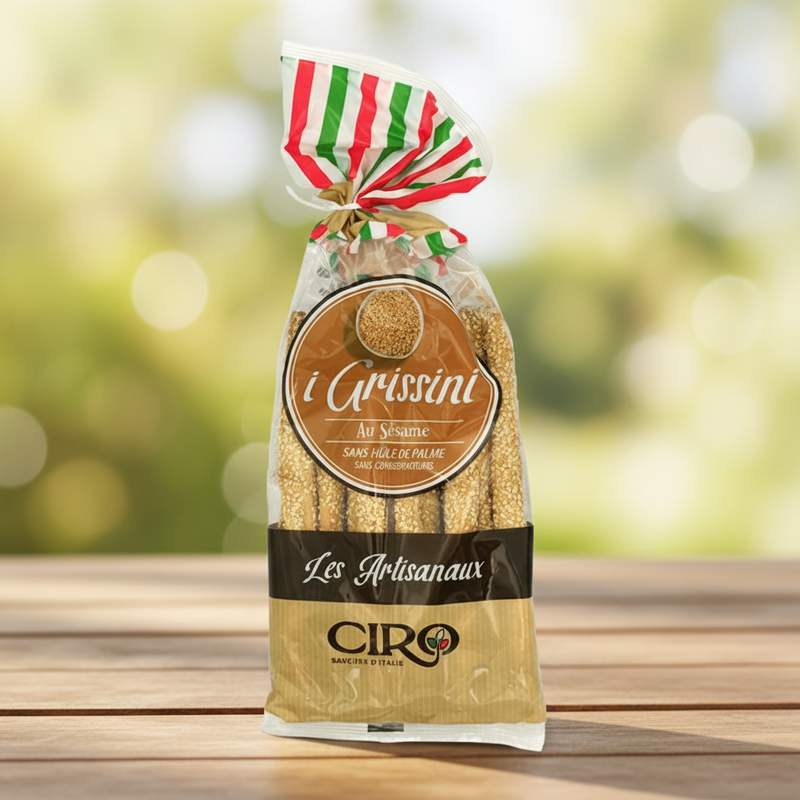 Gressin Sésame Italien Ciro ‑ Croquant Authentique (250 g)